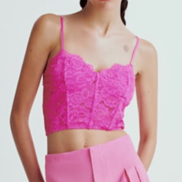 ZARA corset top FUCHISA - Picture 2 of 5